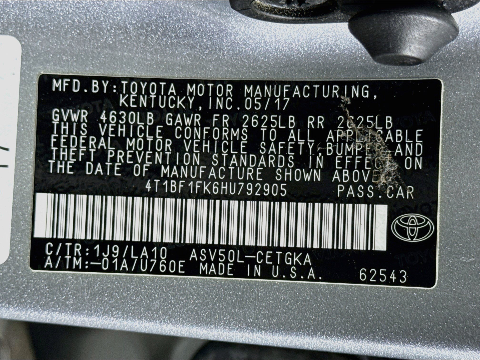 Used 2017 Toyota Camry XLE w/ Moonroof Package FWD image 40