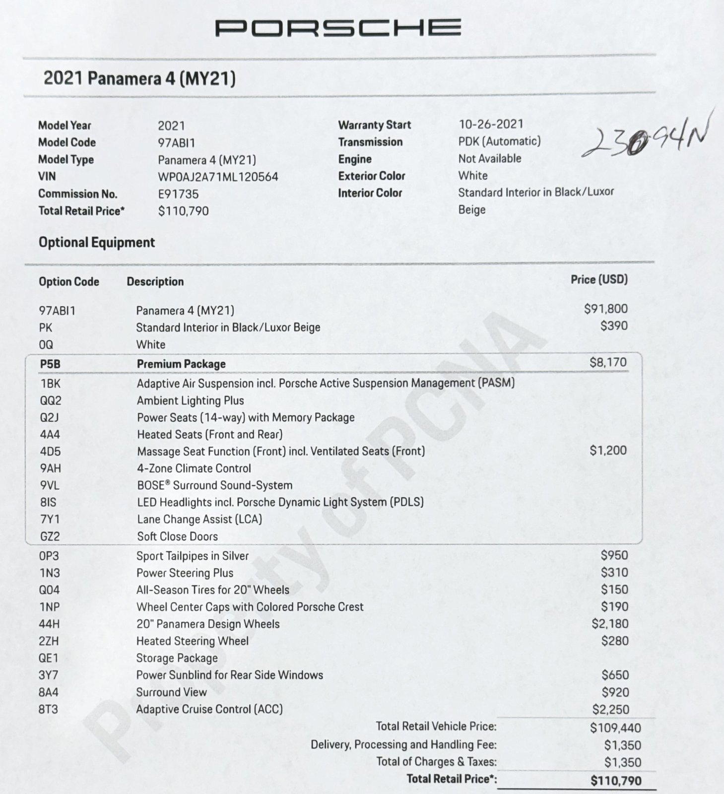 Used 2021 Porsche Panamera 4 image 72