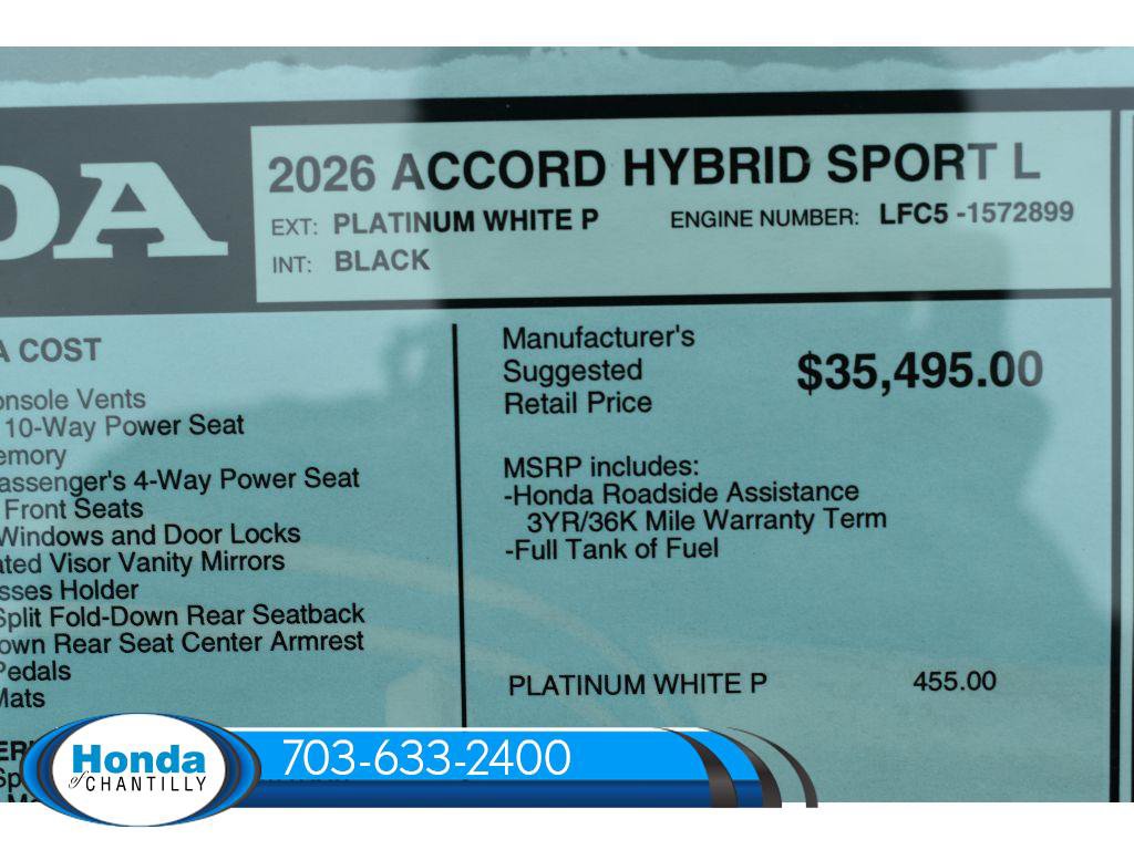 New 2026 Honda Accord Hybrid Sport-L FWD image 37