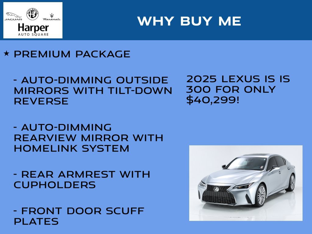 Used 2025 Lexus IS 300 w/ Premium Package RWD image 2