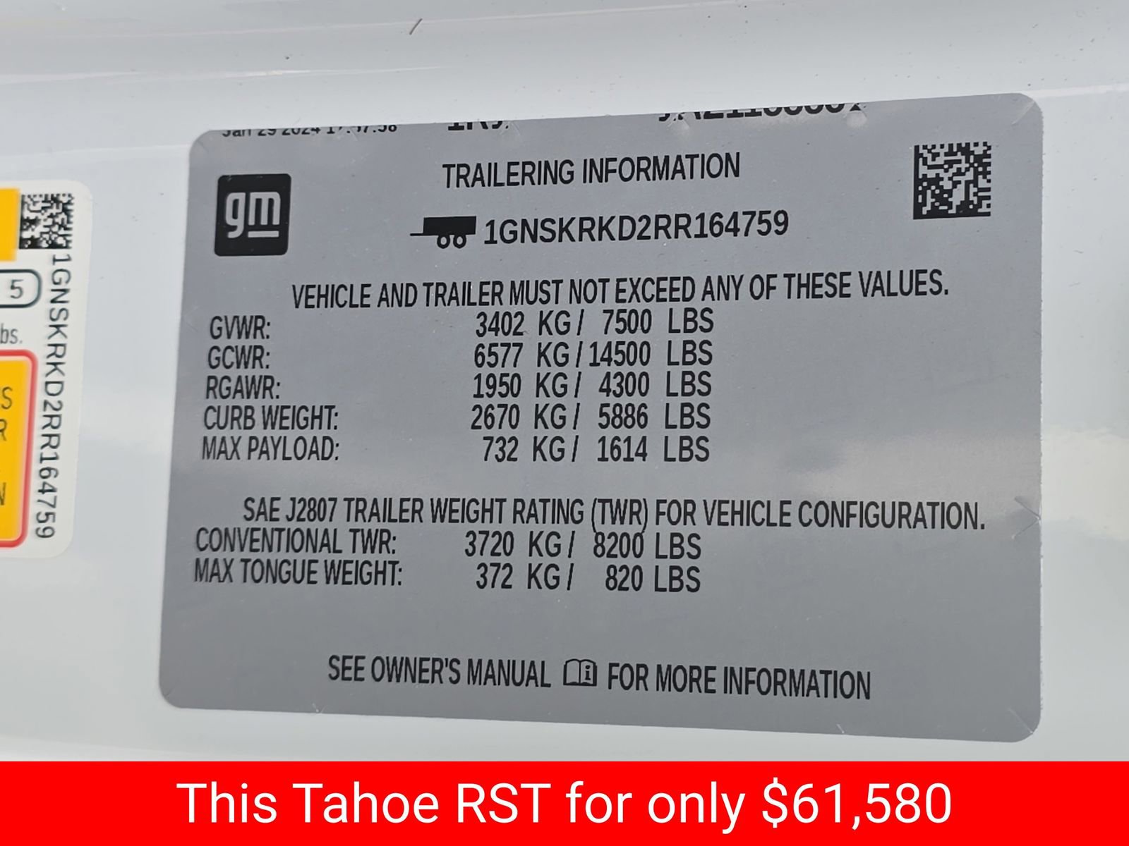 Used 2024 Chevrolet Tahoe RST w/ Luxury Package image 47