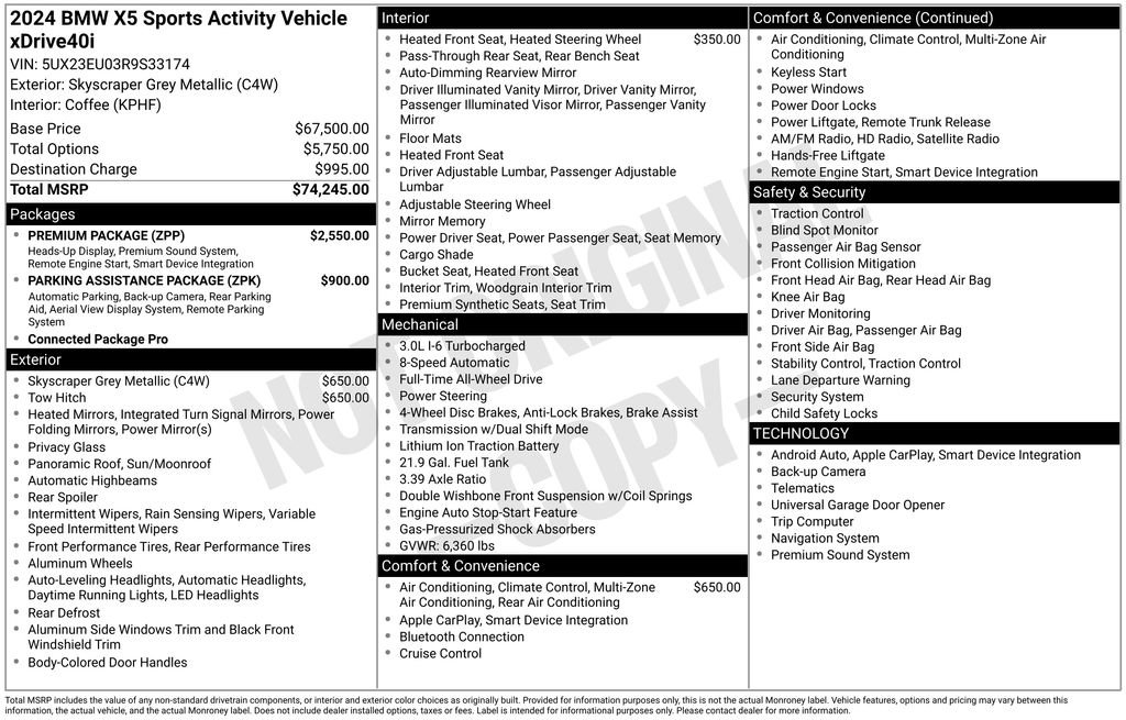 Used 2024 BMW X5 xDrive40i w/ Premium Package image 3