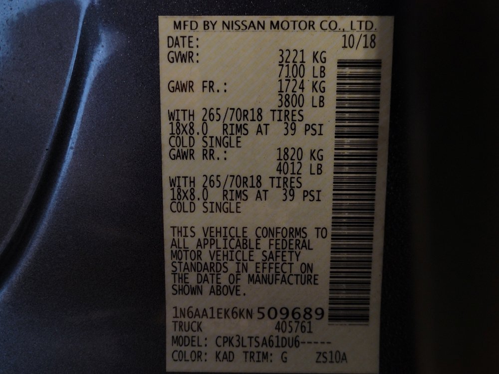 Used 2019 Nissan Titan SV RWD image 33