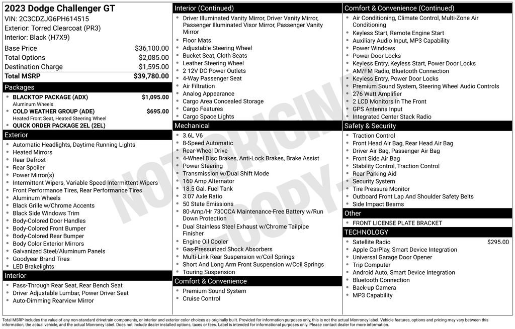 Used 2023 Dodge Challenger GT w/ Blacktop Package RWD image 5