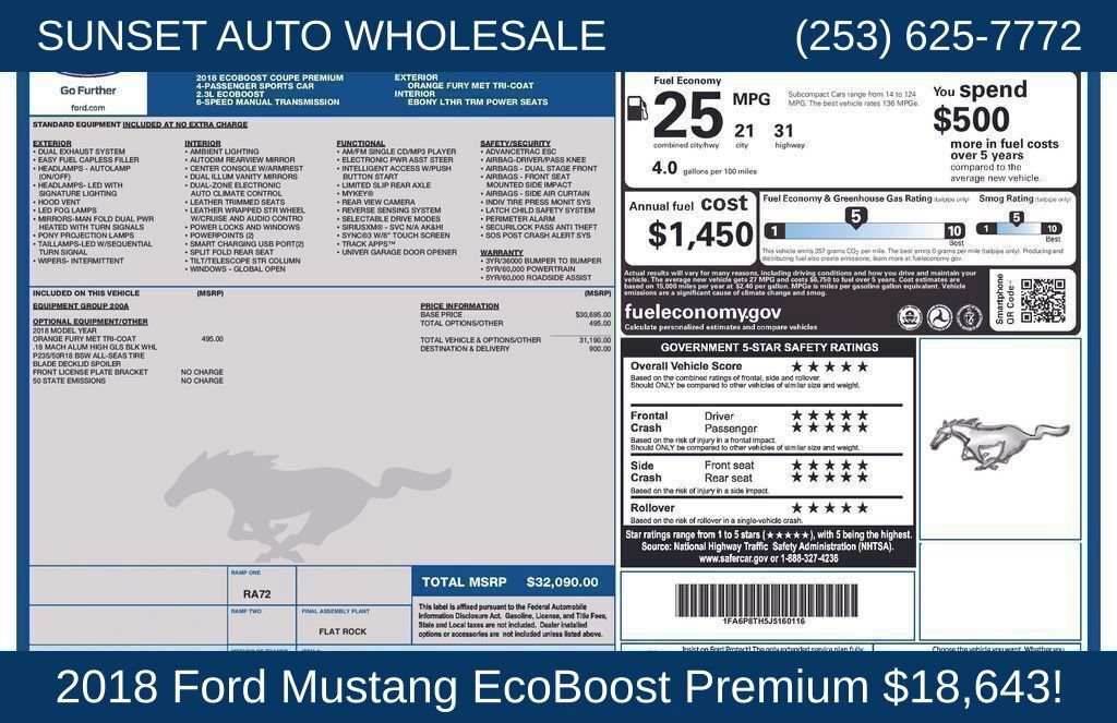 Used 2018 Ford Mustang Premium RWD image 40
