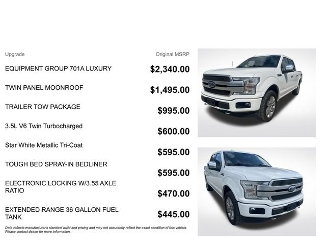 Used 2020 Ford F150 Platinum w/ Equipment Group 701A Luxury AWD/4WD image 3