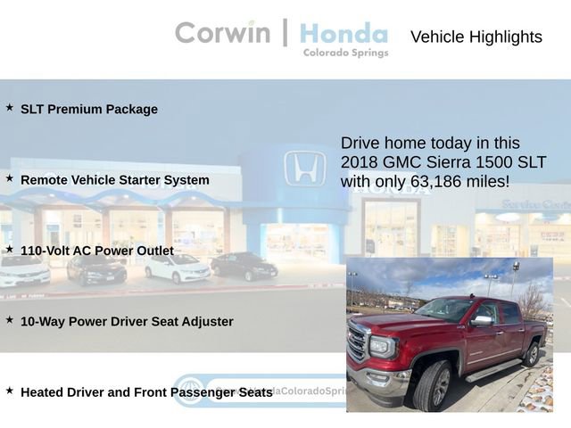 Used 2018 GMC Sierra 1500 SLT w/ SLT Premium Package image 7