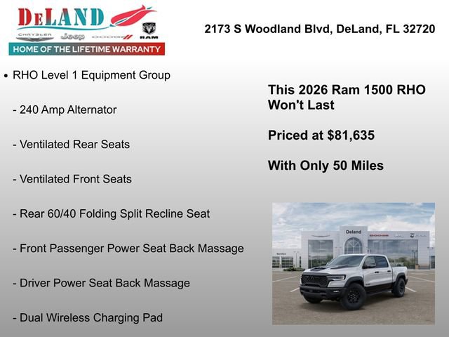 New 2026 RAM 1500 RHO w/ RHO Level 1 Equipment Group AWD/4WD image 7