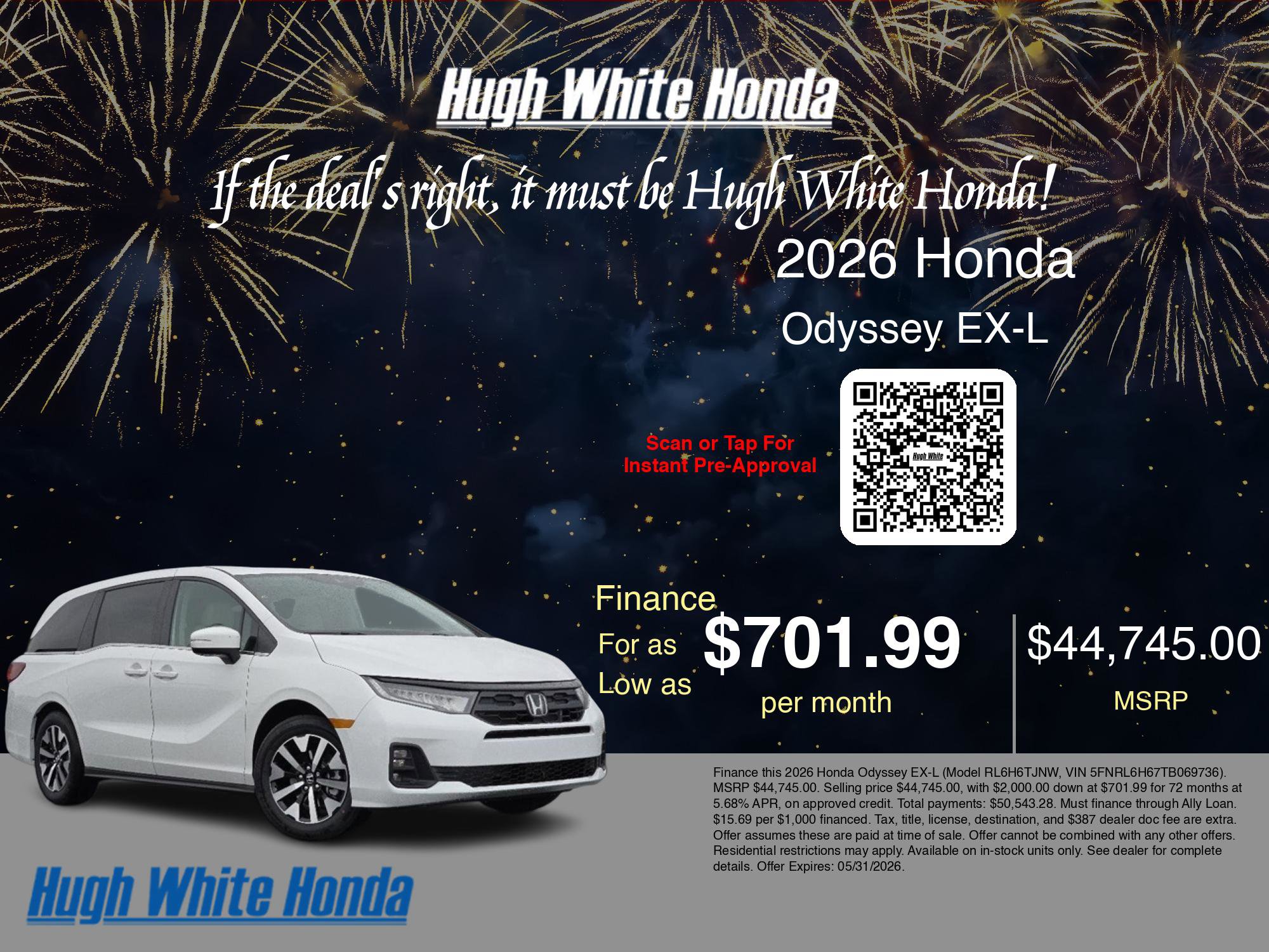 New 2026 Honda Odyssey EX-L image 7