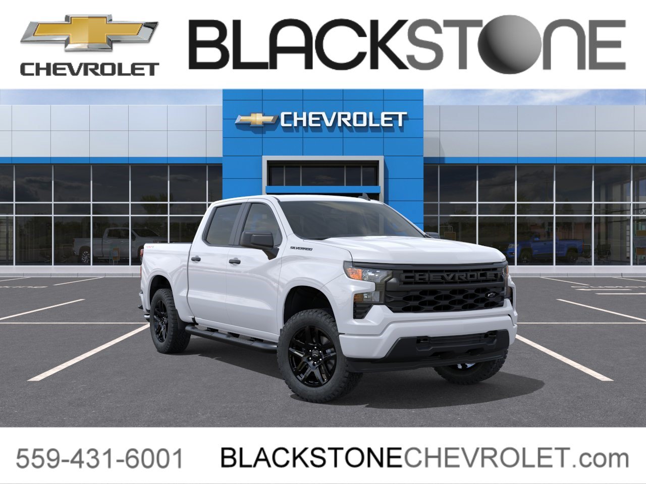 New 2026 Chevrolet Silverado 1500 Custom w/ Turbomax Blackout Package AWD/4WD image 1