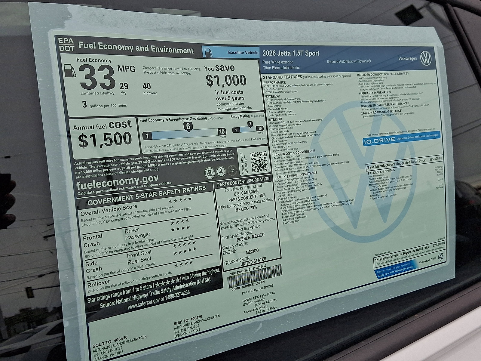 New 2026 Volkswagen Jetta Sport image 12