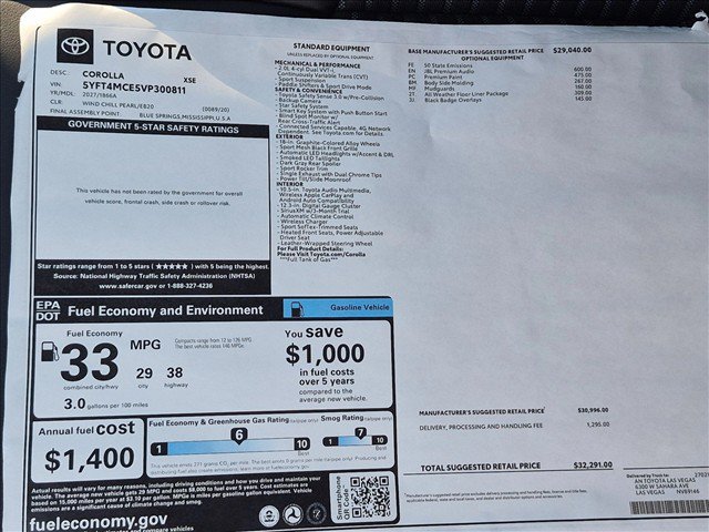 New 2027 Toyota Corolla XSE FWD image 17