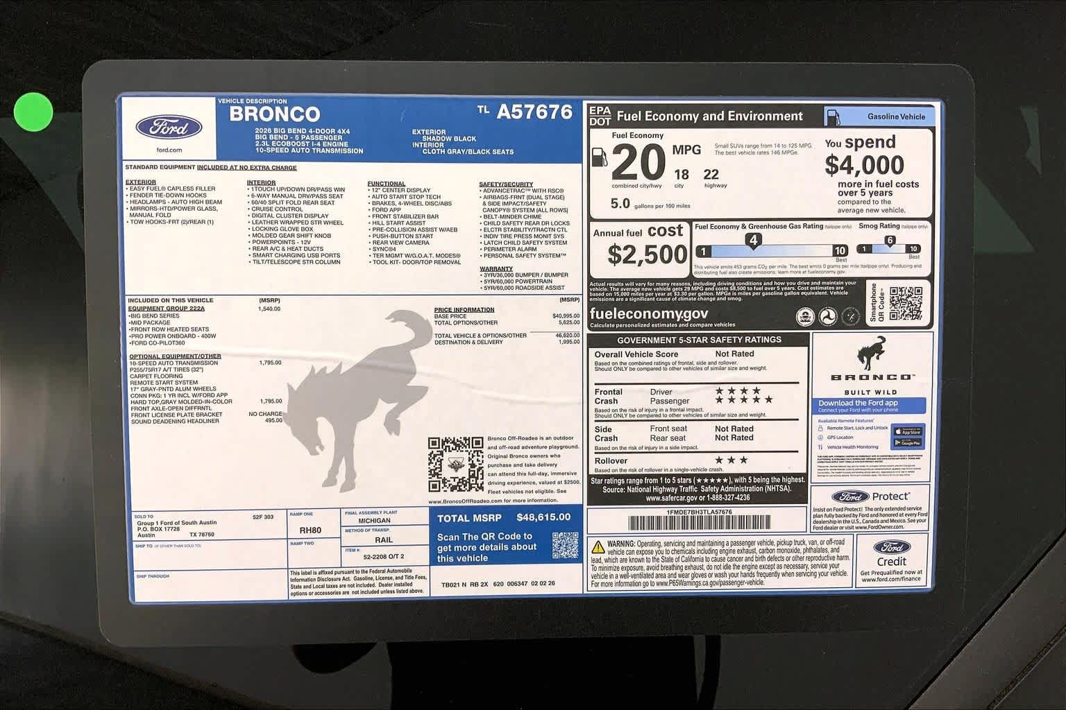 New 2026 Ford Bronco Big Bend AWD/4WD image 21