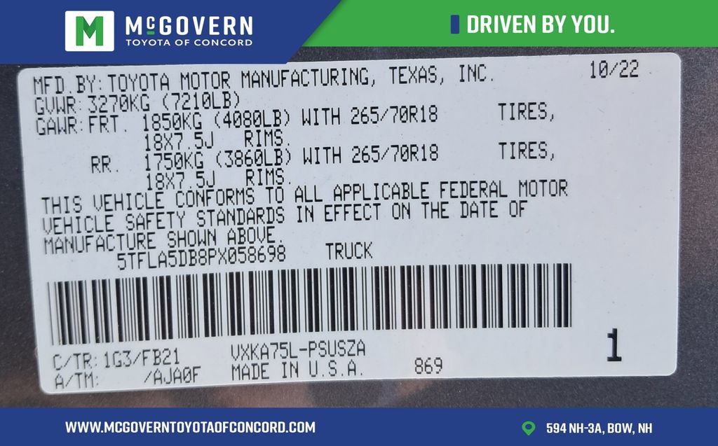 Used 2023 Toyota Tundra SR5 w/ TRD Off-Road Package AWD/4WD image 37