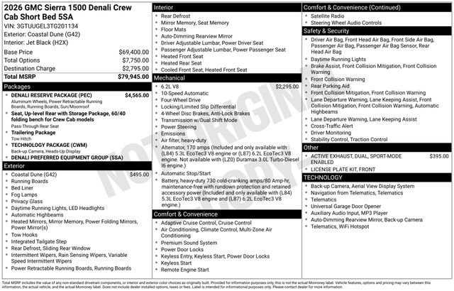 New 2026 GMC Sierra 1500 Denali w/ Denali Reserve Package AWD/4WD image 28