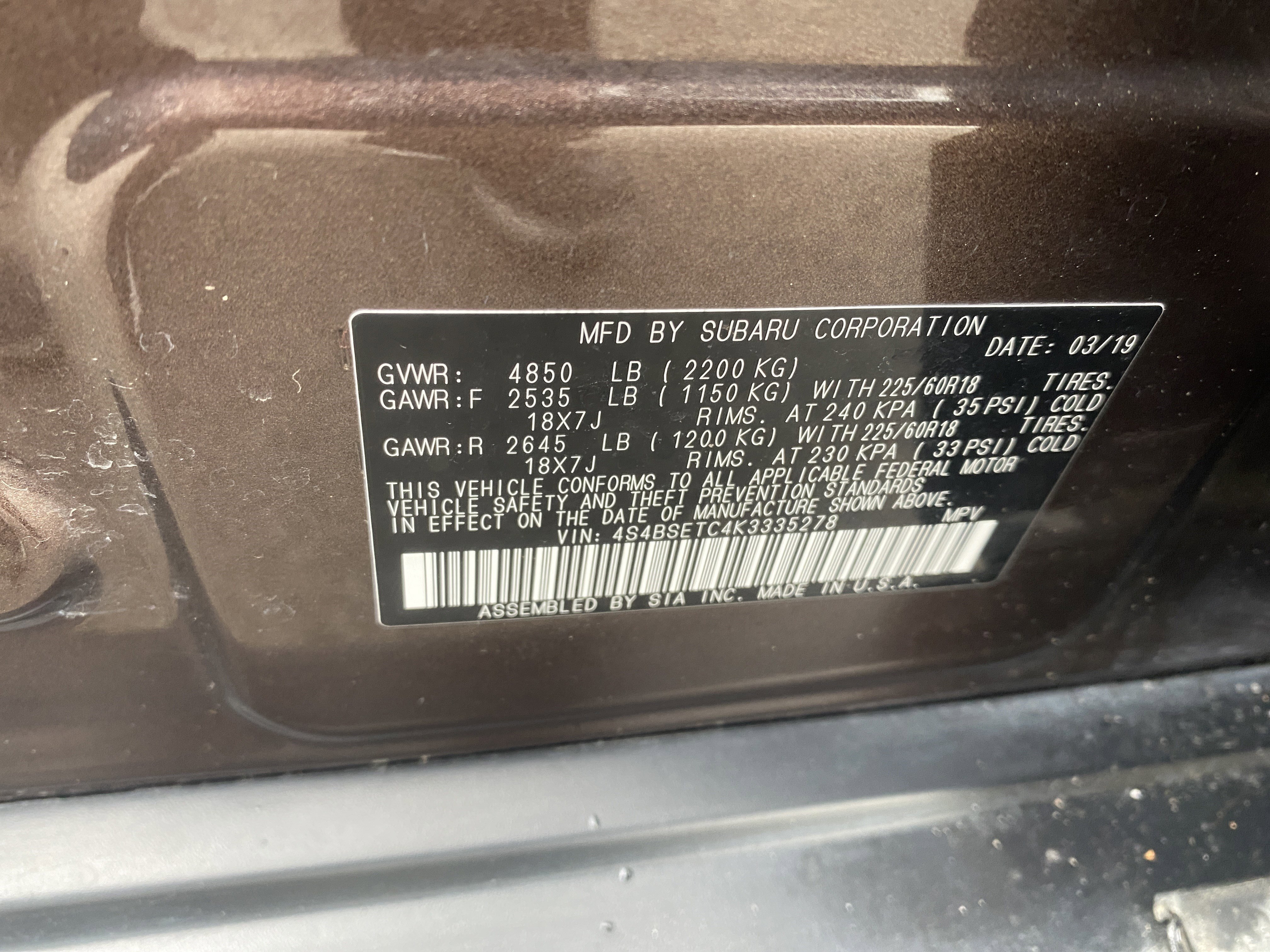 Used 2019 Subaru Outback 3.6R Touring AWD/4WD image 22