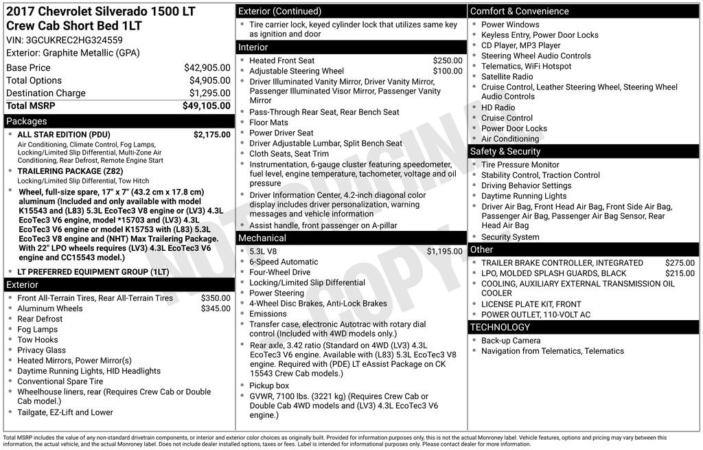 Used 2017 Chevrolet Silverado 1500 LT w/ All Star Edition image 5