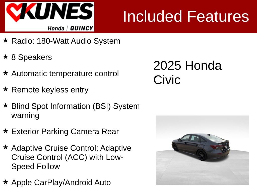 Used 2025 Honda Civic Sport image 2