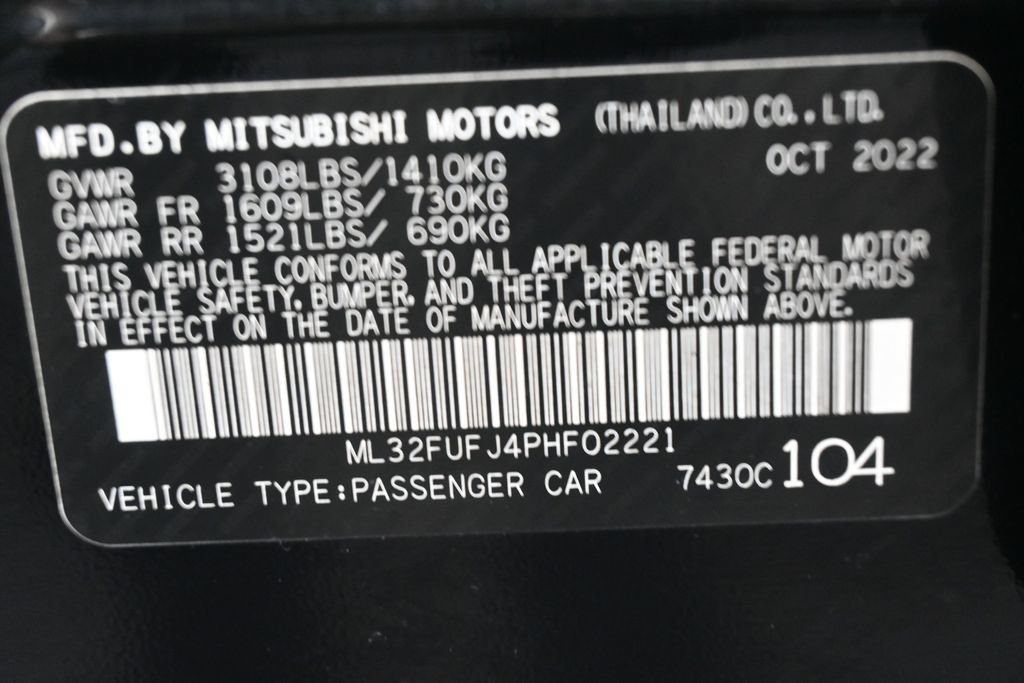Used 2023 Mitsubishi Mirage G4 Black Edition FWD image 9