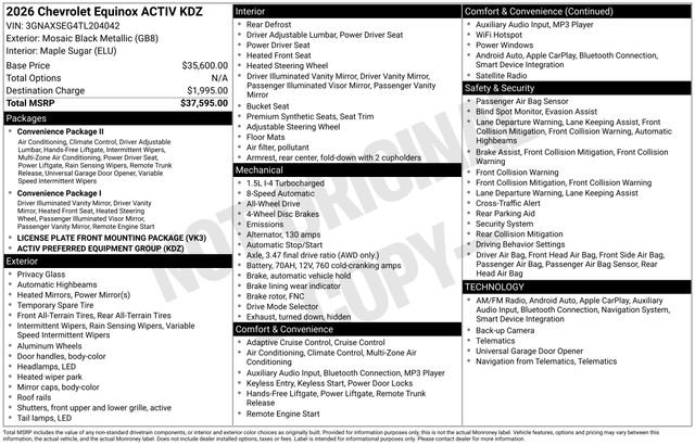 Used 2026 Chevrolet Equinox ACTIV AWD/4WD image 34