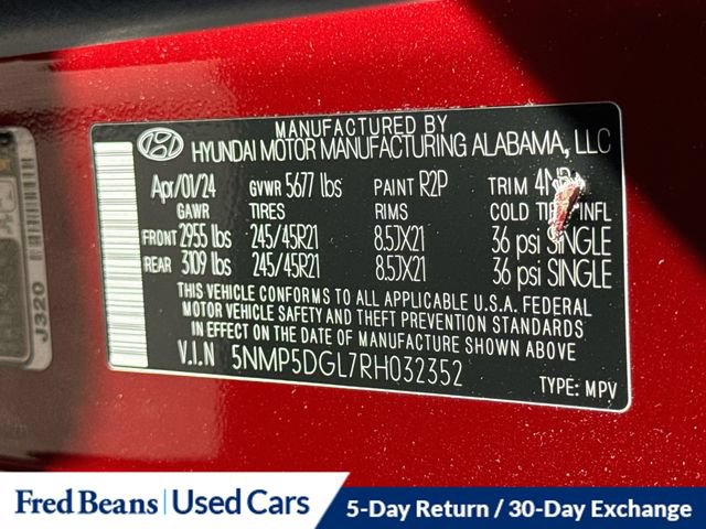 Certified 2024 Hyundai Santa Fe Calligraphy AWD/4WD image 41