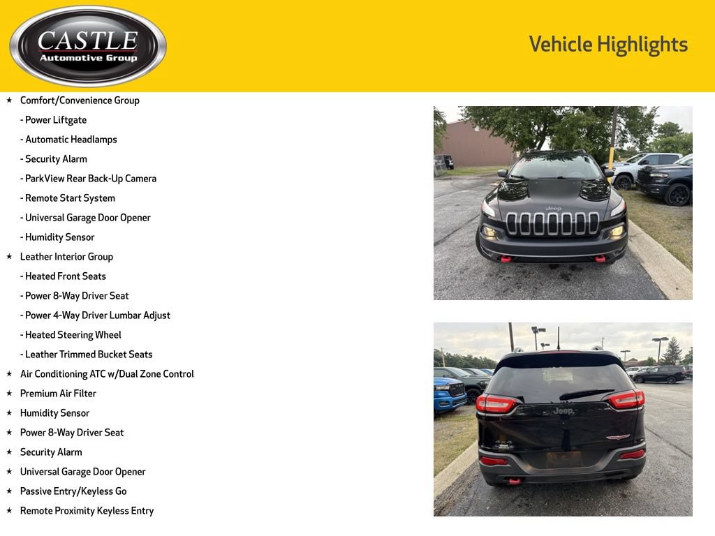 Used 2014 Jeep Cherokee Trailhawk w/ Comfort/Convenience Group AWD/4WD image 8