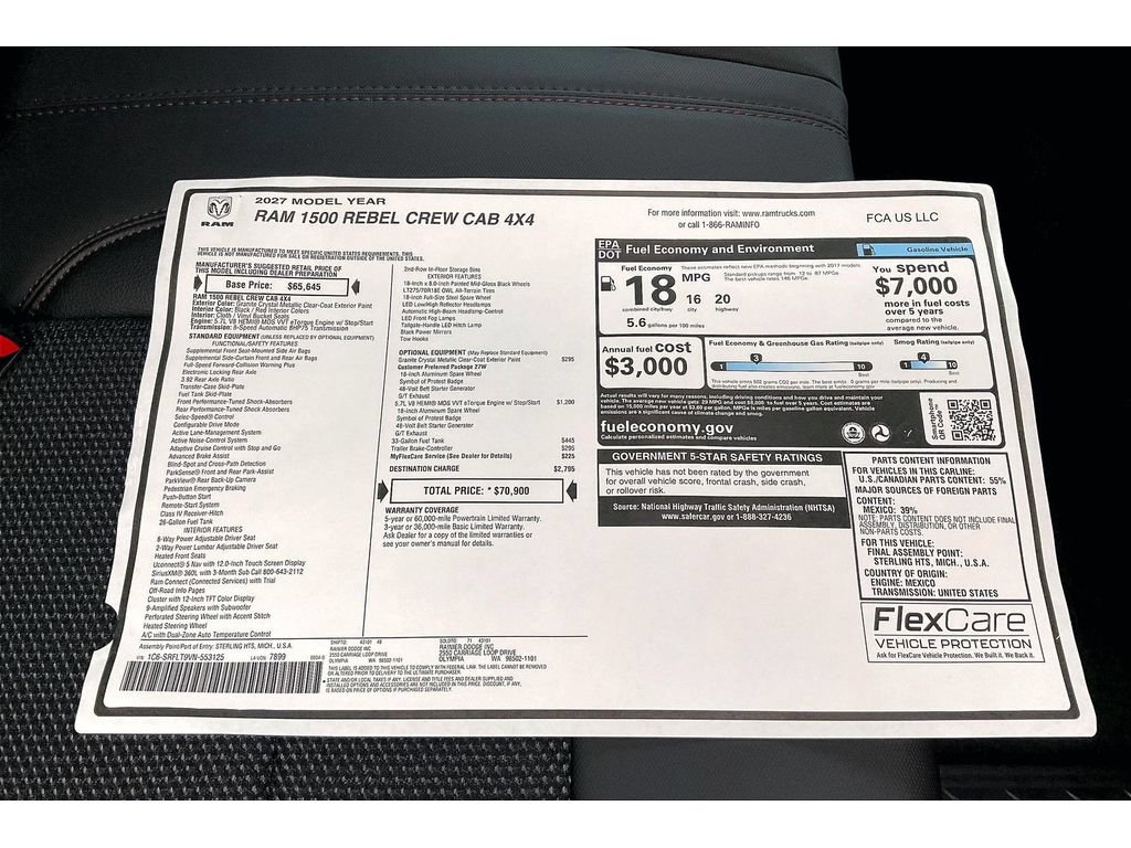 New 2027 RAM 1500 Rebel AWD/4WD image 14