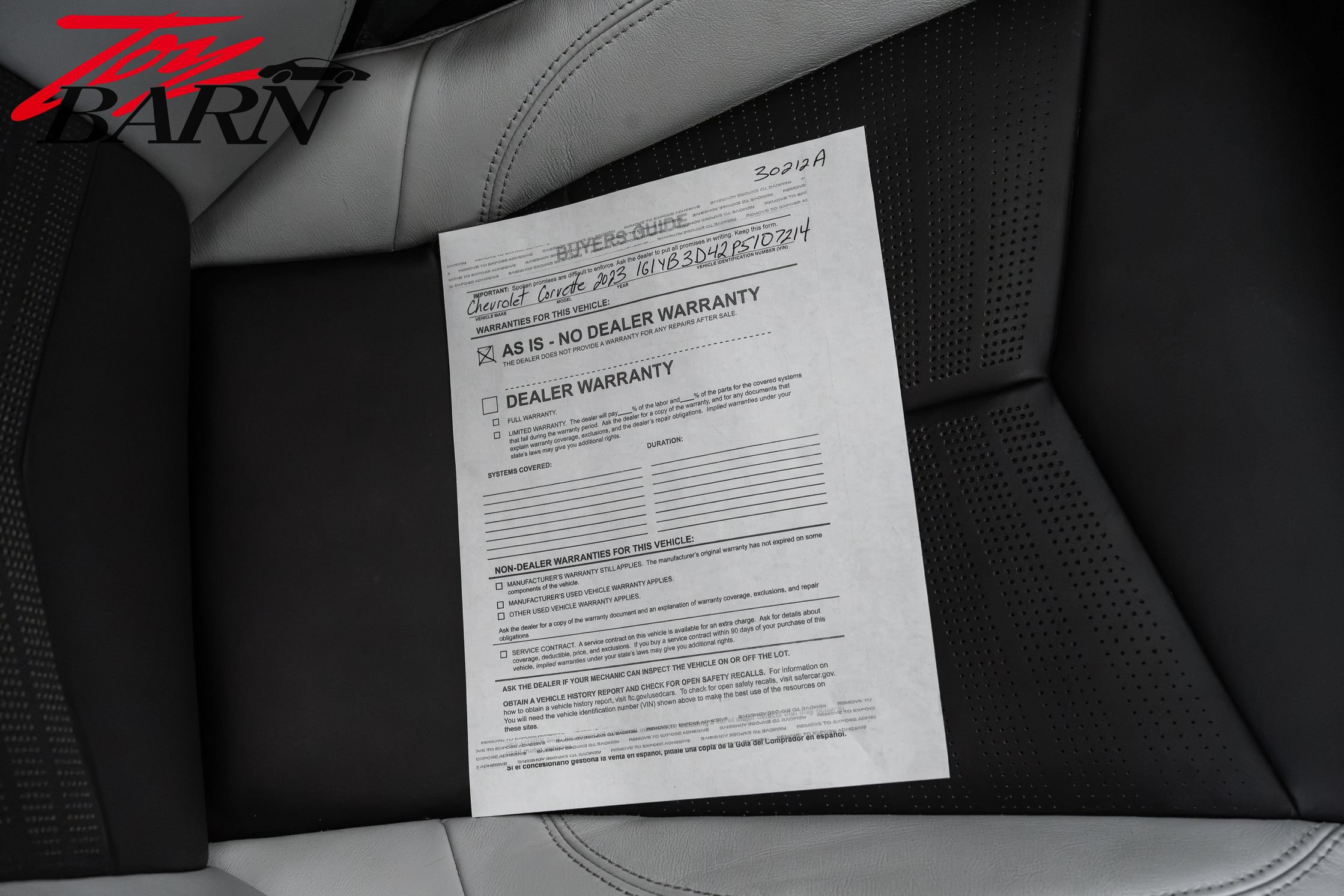 Used 2023 Chevrolet Corvette Stingray Preferred Conv w/ Z51 Performance Package RWD image 54
