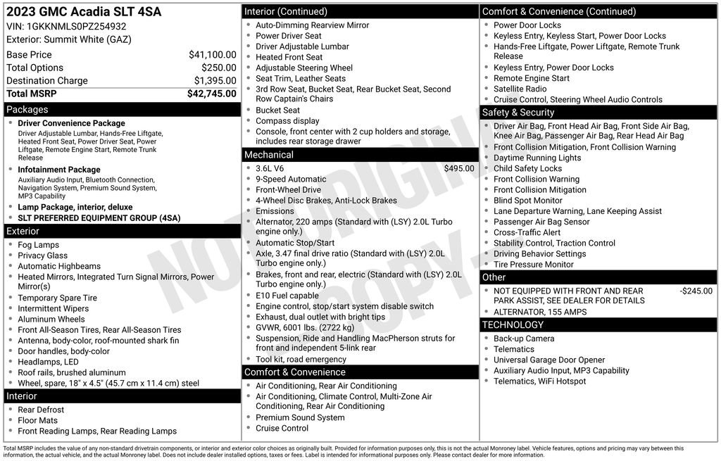 Certified 2023 GMC Acadia SLT FWD image 32