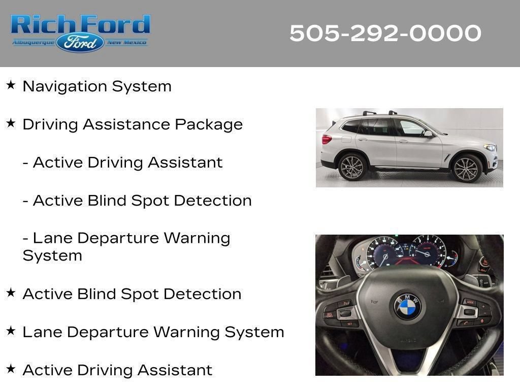 Used 2019 BMW X3 sDrive30i w/ Driving Assistance Package RWD image 12
