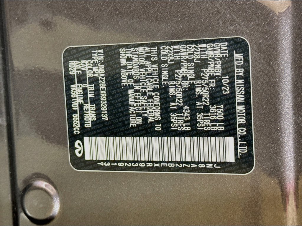 Certified 2024 INFINITI QX80 Sensory AWD/4WD image 45