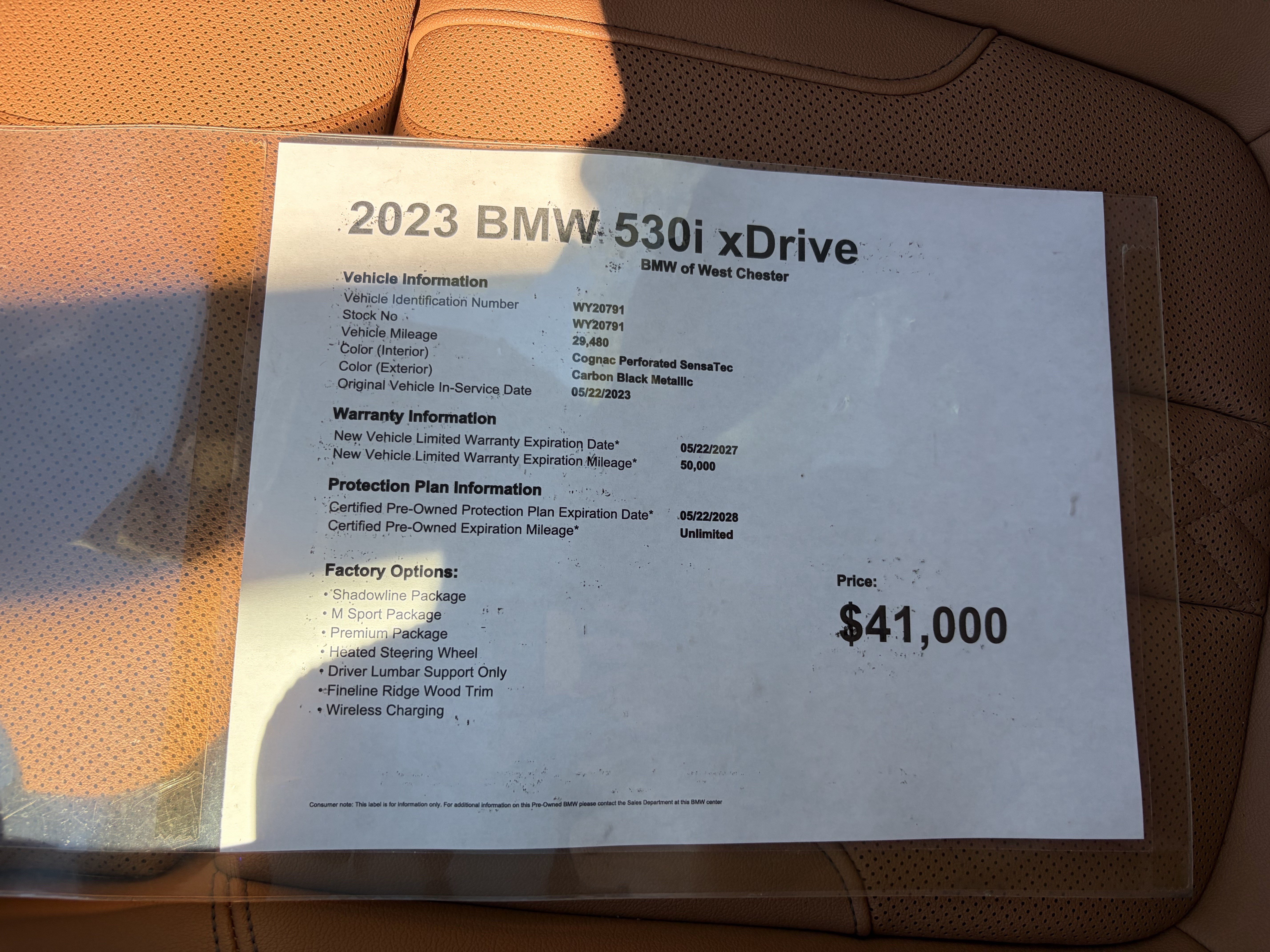 Certified 2023 BMW 530i xDrive w/ M Sport Package AWD/4WD image 18