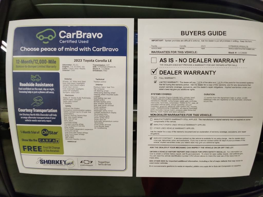 Used 2023 Toyota Corolla LE FWD image 33