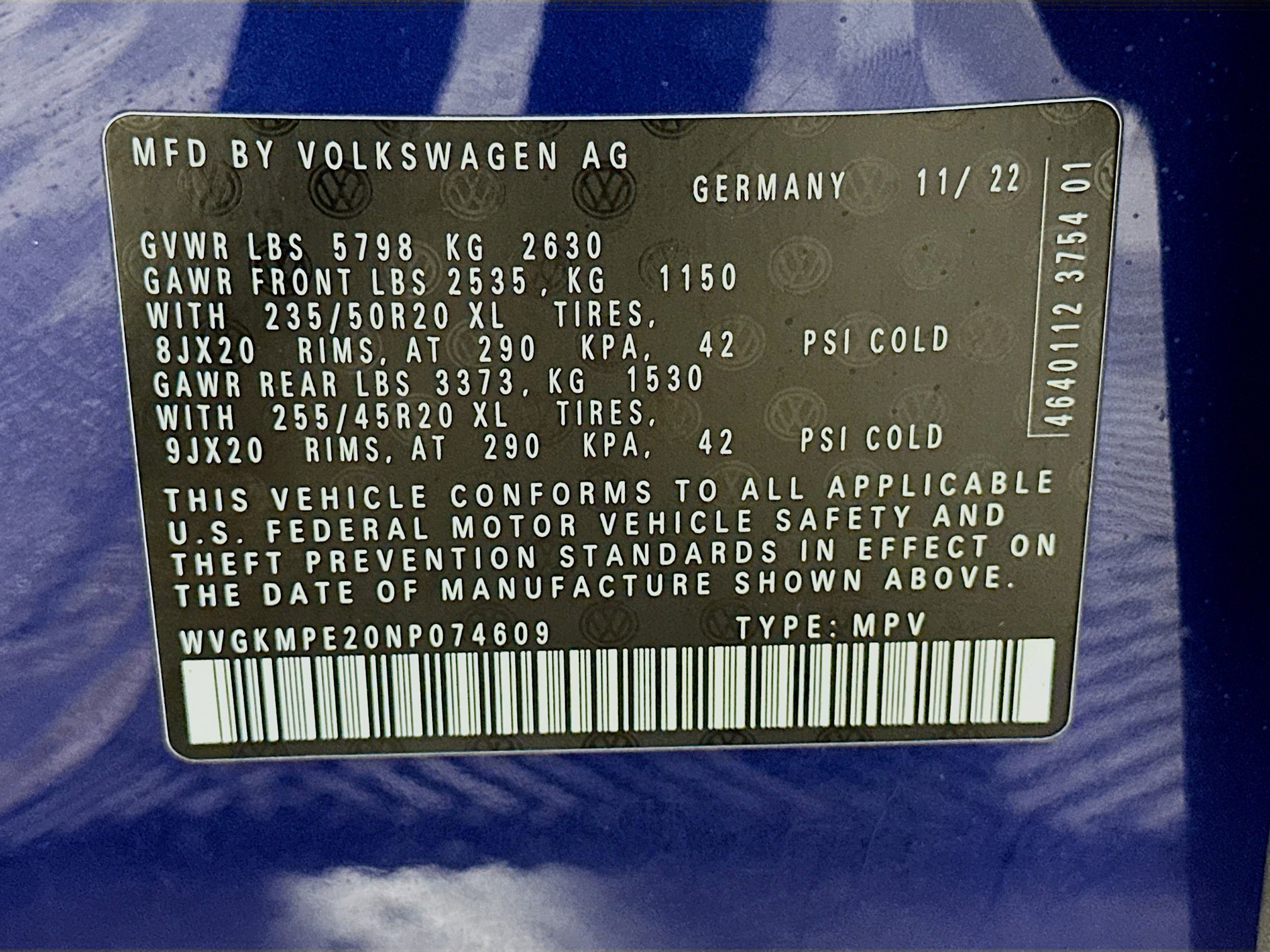 Used 2022 Volkswagen ID.4 Pro S w/ Gradient Package image 12