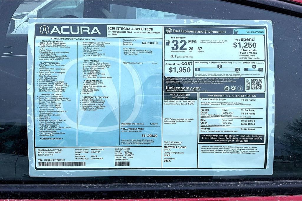 New 2026 Acura Integra A-Spec FWD image 40