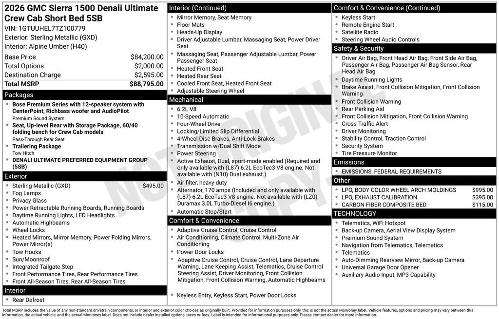 New 2026 GMC Sierra 1500 Denali Ultimate image 47