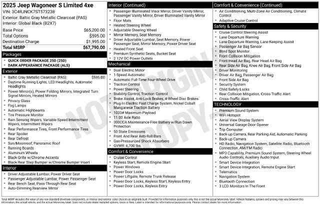 Used 2025 Jeep Wagoneer S Limited AWD/4WD image 13
