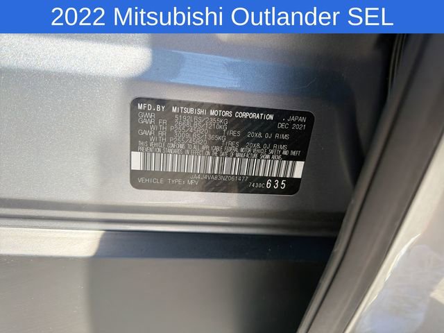 Used 2022 Mitsubishi Outlander SEL AWD/4WD image 30