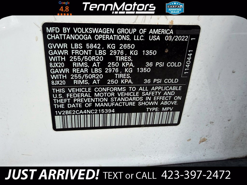 Used 2022 Volkswagen Atlas Cross Sport SEL AWD/4WD image 25