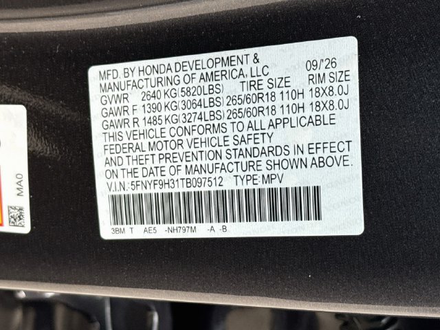 New 2026 Honda Passport RTL image 31