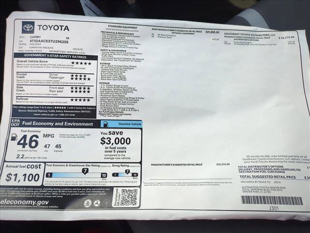 New 2026 Toyota Camry SE FWD image 17