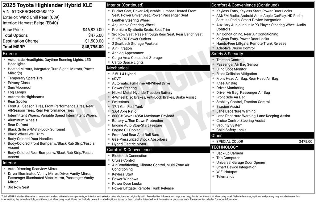 Used 2025 Toyota Highlander XLE image 35