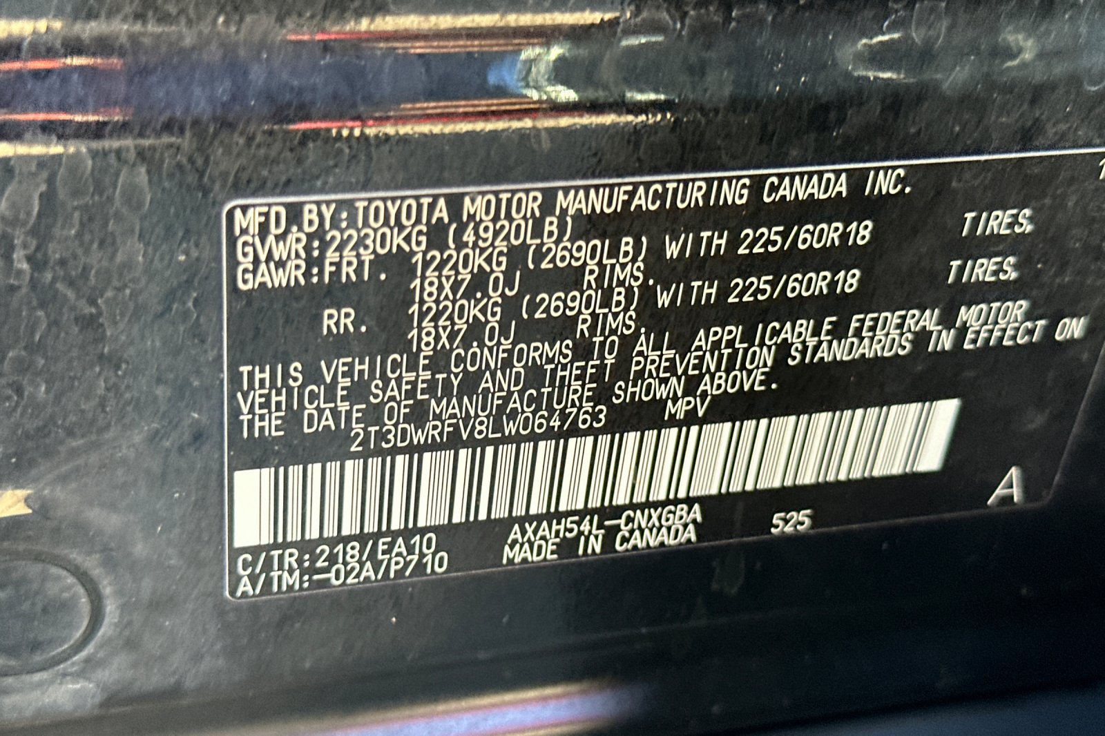 Used 2020 Toyota RAV4 Limited w/ All Weather Liner Package AWD/4WD image 30