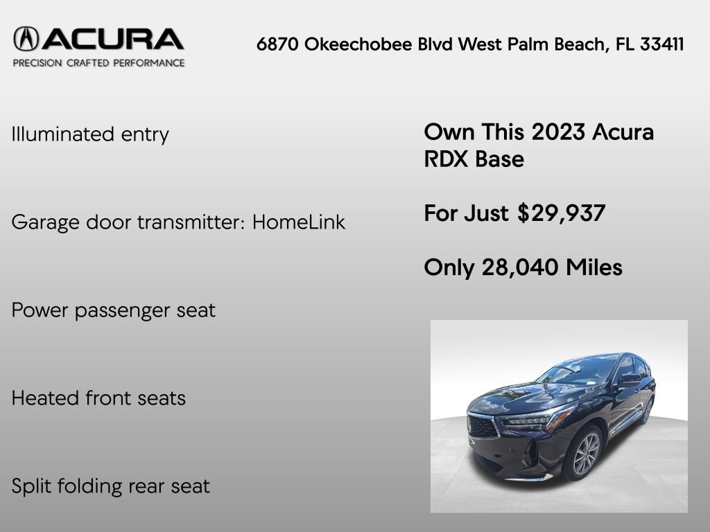 Certified 2023 Acura RDX w/ Technology Package FWD image 26