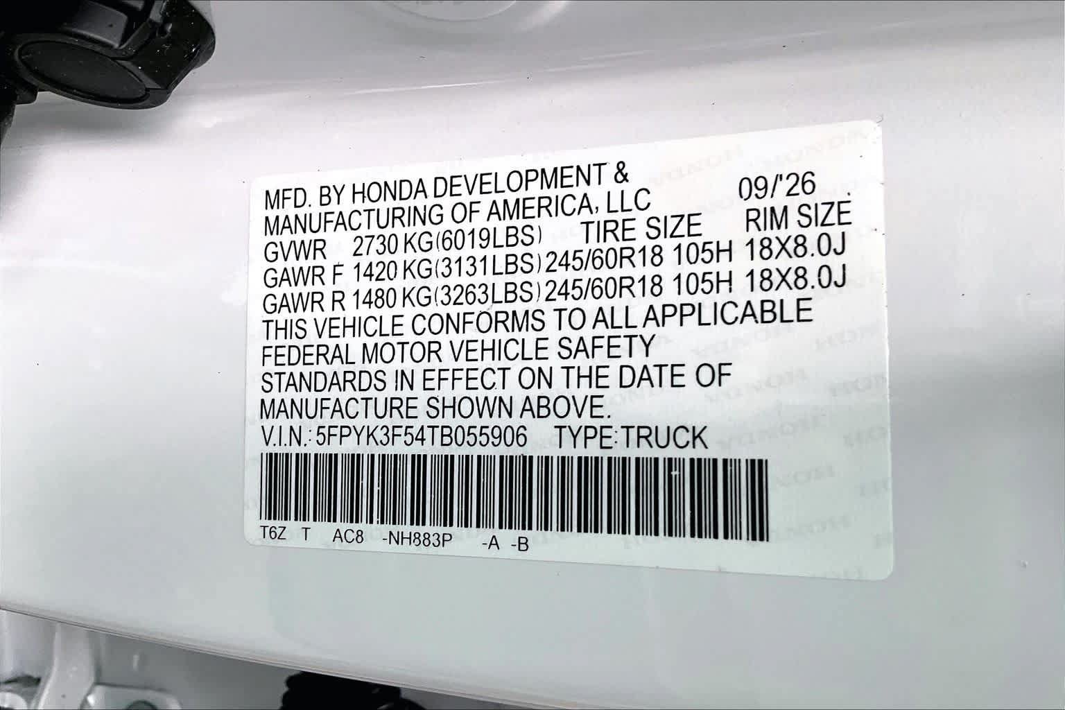 New 2026 Honda Ridgeline RTL image 14