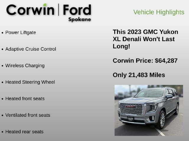 Used 2023 GMC Yukon XL Denali w/ Advanced Technology Package AWD/4WD image 12