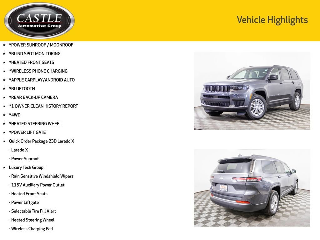 Used 2024 Jeep Grand Cherokee L Laredo w/ Luxury Tech Group I image 3