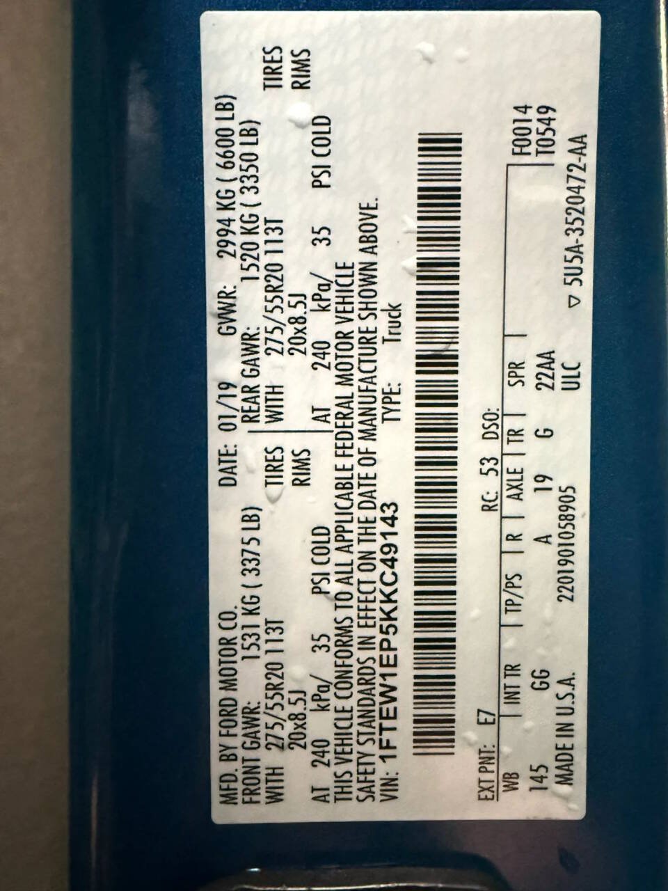 Used 2019 Ford F150 XL w/ Equipment Group 101A Mid AWD/4WD image 28