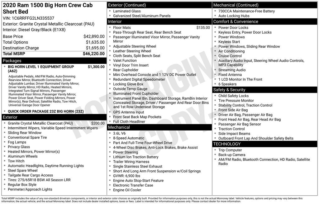 Used 2020 RAM 1500 Big Horn image 12