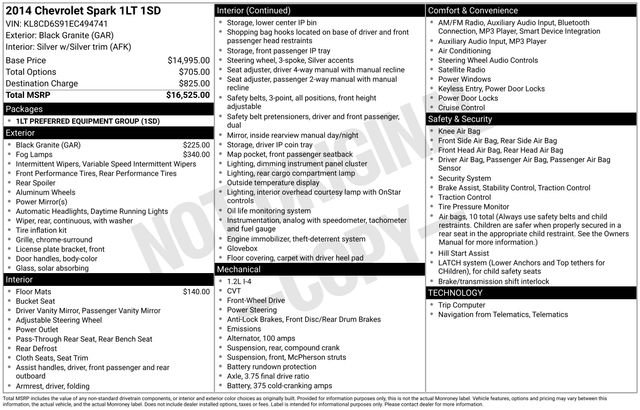 Used 2014 Chevrolet Spark LT image 15